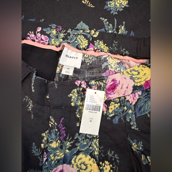 NWT Size M- The Avery Pleated Wide Leg  Trousers Maeve 100% Linen (NWT US$ 148) - Picture 10 of 16